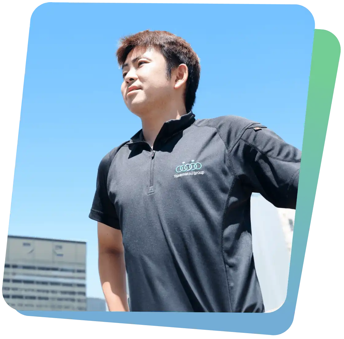 前に目指している男性社員