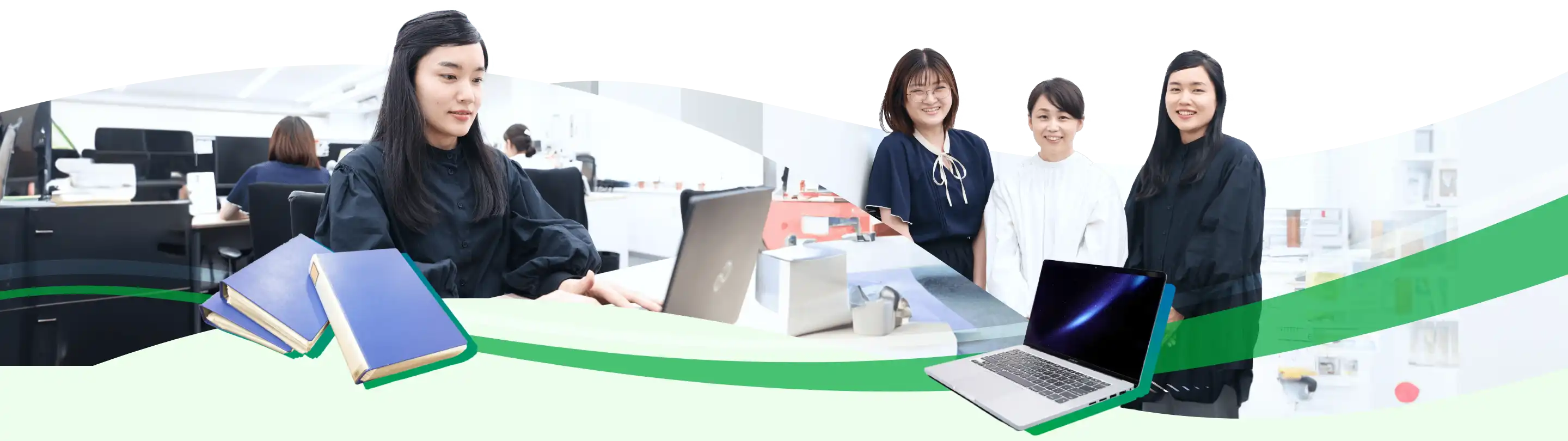 事務管理の女性社員たち